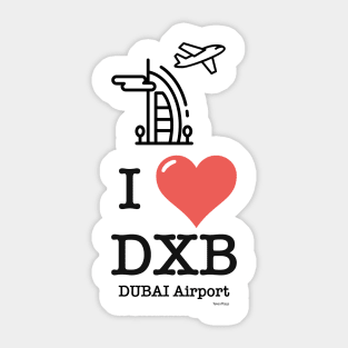 I love/like DXB Dubai airport Sticker